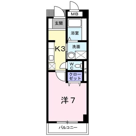 メルヴェイュ・ロジュマンの物件間取画像